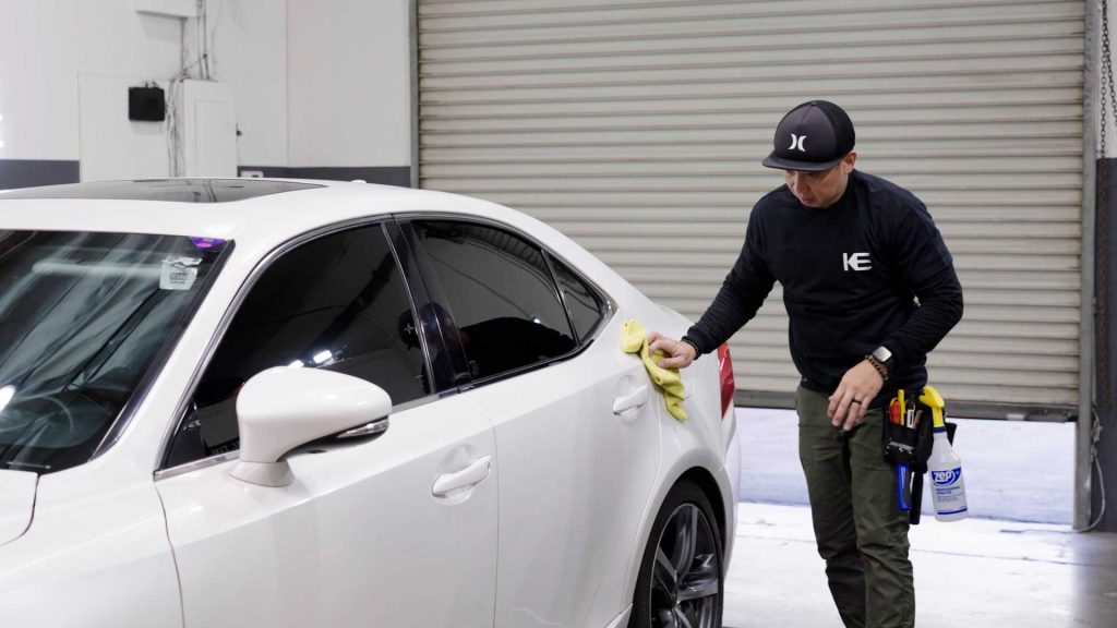 First Class Auto Center Tinter Checking Tint