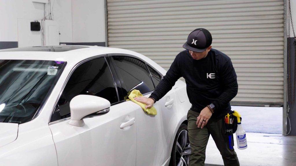 First Class Auto Center Tinter Checking Tint